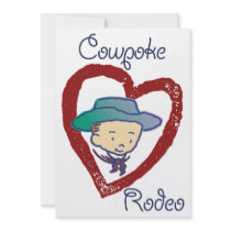 Cowboy Rusty's Cowpoke Rodeo Party Invitation
