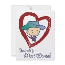 Cowboy Rusty's My Most Wanted Party Invitation