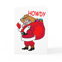 Cowboy Santa Card
