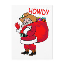 Cowboy Santa Postcard