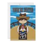 Cowboy Sheriff Party Invite