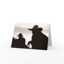 Cowboy Sillouettes Note Card by AnAngelsTouch Cowboy Sillouettes Note Card