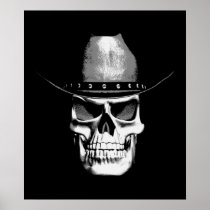 Cowboy Skull Poster
