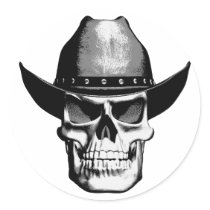 Cowboy Skull Sticker