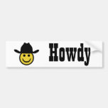 Cowboy Smiley Bumper Sticker
