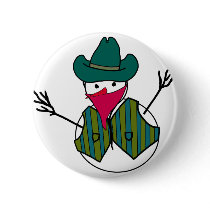 Cowboy Snowman Bandito Pins