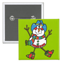 Cowboy Snowman buttons