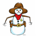 cowboy snowman photo cut outs
