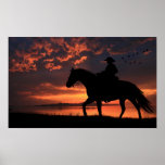 Cowboy Sunset Posters