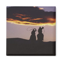 Cowboy Team with Lassoes magnets