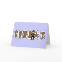 Cowboy Thanks - Western Friendship Greeting Cards