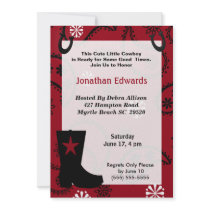 Cowboy Theme  Birthday Invitation