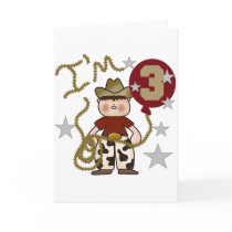 Cowboy Third Birthday T-shirts and Gifts Cards