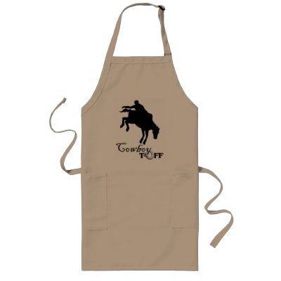 Cowboy Tuff Grill Master Aprons by T_shirt_Shack