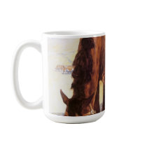 Cowboy Watering His Horse by NC Wyeth Coffee Mug
