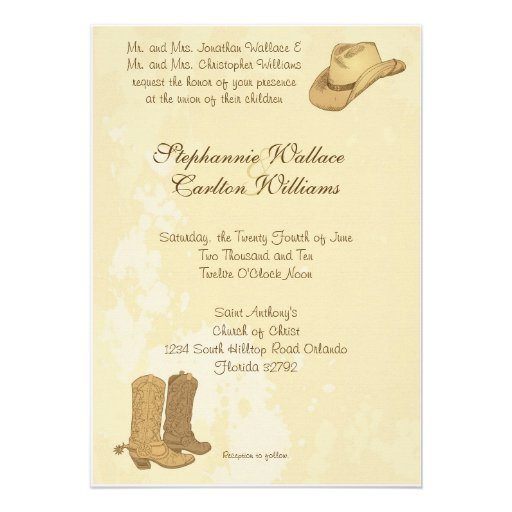 Cowboy Wedding Invitations cowboy wedding invitation 5 quot x 7 quot invitation card zazzle Cowboy Wedding Invitations cowboy wedding invitation 5 quot x 7 quot invitation card zazzle