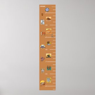Cowboy Western Growth Chart Posters