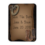 Cowboy Western Wedding Save The date Magnet