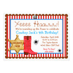 Cowboy  Wild West  Birthday  Invitations
