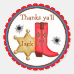 Cowboy  Wild West  Birthday  Stickers