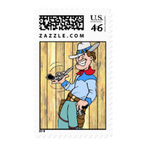 Cowboy with his Gun Postage