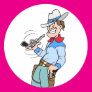 Cowboy with his Gun Sticker Cowboy with his Gun Sticker