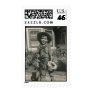 cowboy with open mouth postage stamp