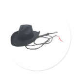 CowboyHatWhip090309 Round Stickers
