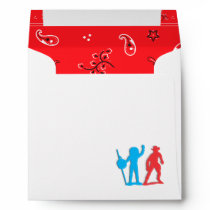 Cowboys and Indians Custom Envelope