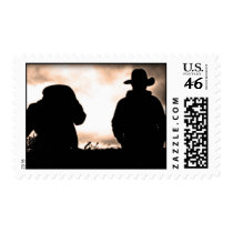 Cowboy's At Dusk Stamps