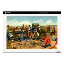 Cowboys at the Chuck Wagon 17" Laptop Skin