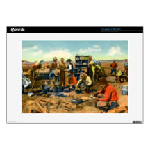 Cowboys at the Chuck Wagon Decal For Laptop