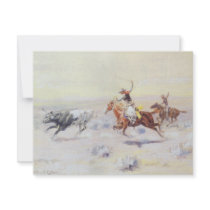 Cowboys from the Bar Triangle by CM Russell Custom Invitations
