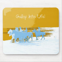 cowboys, Gallop Into Life! mousepads