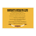 Cowboy's Guide to Life posters