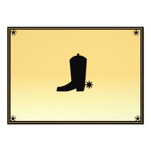 Cowgirl and Cowboy Reception  Invitation