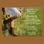 Cowgirl and Sunflowers Country Bridal Shower invitations