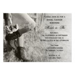 Cowgirl and Sunflowers Country Bridal Shower Invitation