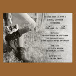 Cowgirl and Sunflowers Country Bridal Shower invitations