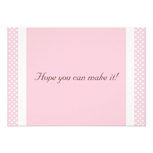 Cowgirl Baby Shower Invitation (Pink/White Dots)