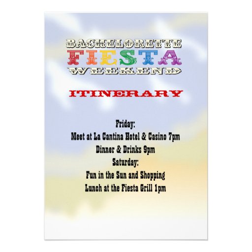 Cowgirl Bachelorette Fiesta Weekend Invitations