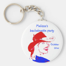 Cowgirl Bachelorette Party Favor Keychain