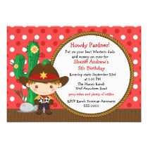 Cowgirl Birthday invitations
