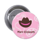 Cowgirl  Birthday Favor Button