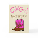 Cowgirl Birthday Invitation card