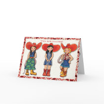 Cowgirl Birthday Party invitation Card