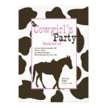Cowgirl Birthday Party Invitations