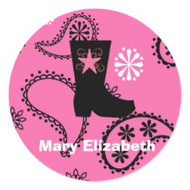 Cowgirl  Birthday  Stickers
