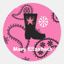 Cowgirl  Birthday  Stickers