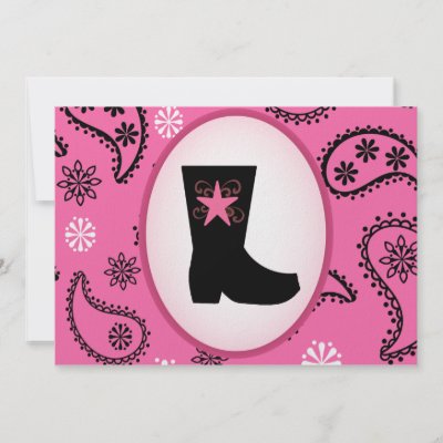 Babyworld on Cowgirl Boot Birthday Invitation By Babyworld